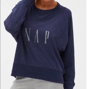 Love by Gap “NAP” navy sweatshirt size medium